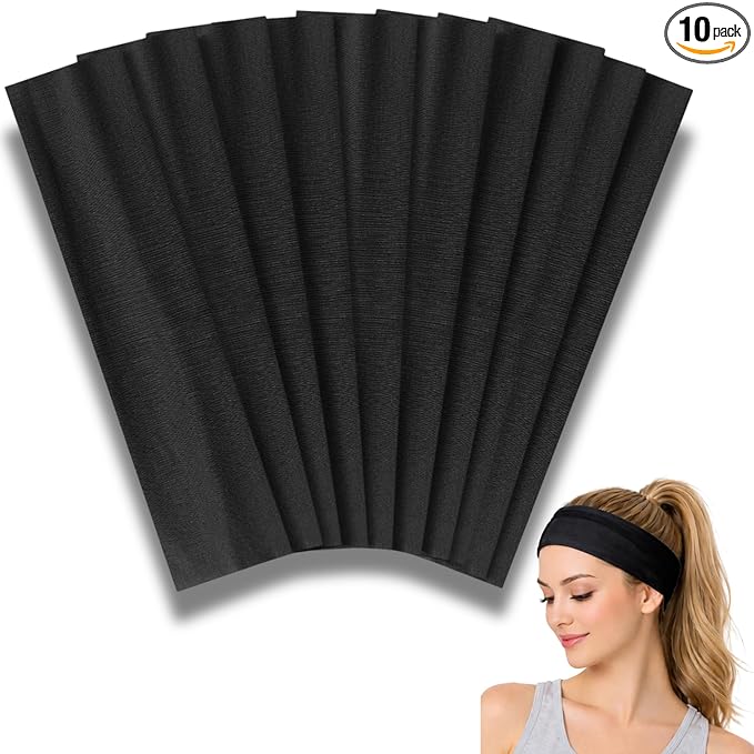 Styla Hair Headbands for Women Stretch Fashion Head Bands 10 Pack Non-Slip Head by StylaHair