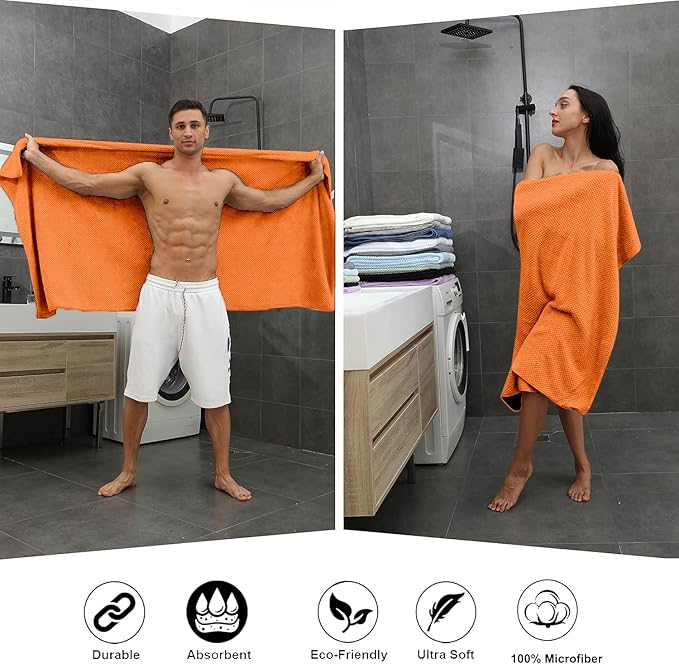 Smuge Extra Large Bath Towel Sheet Set 35x70 Inches - Image 4