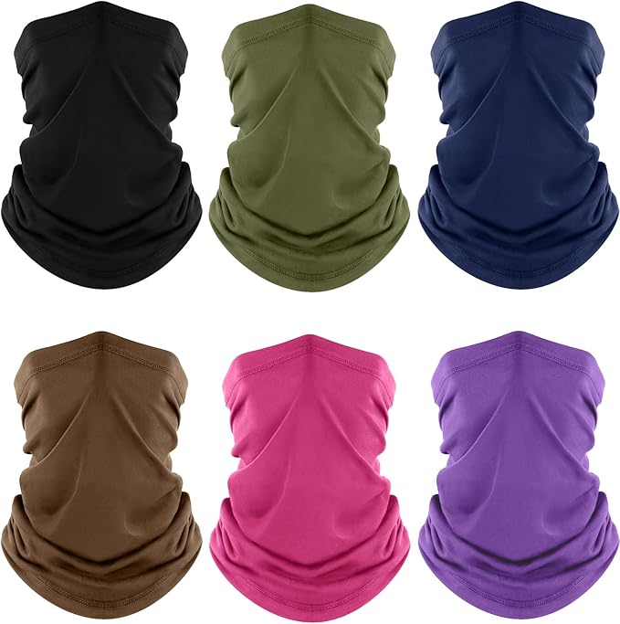 Fuinloth Neck Gaiter, 6 Pack Cooling UV Protection Bandana Face Mask Gator Scarf by fuinloth