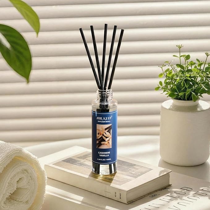 Airkeep Reed Diffuser Oil Refill/Cashmere Vanilla/3.38 oz / 1 Pack/Air - Image 3