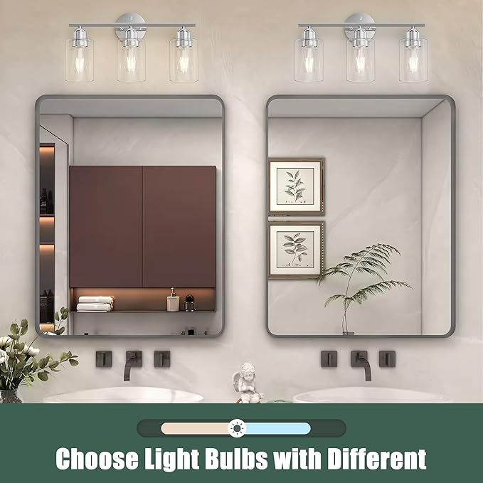 Espird Bathroom Vanity Light Fixtures Polished Chrome Bathroom Lighting Fixture - Image 5