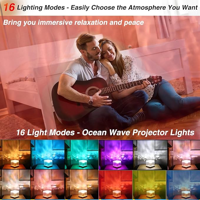 Ocean Wave Projector Light Cordless – Built-in Rechargeable Battery Water - Image 4