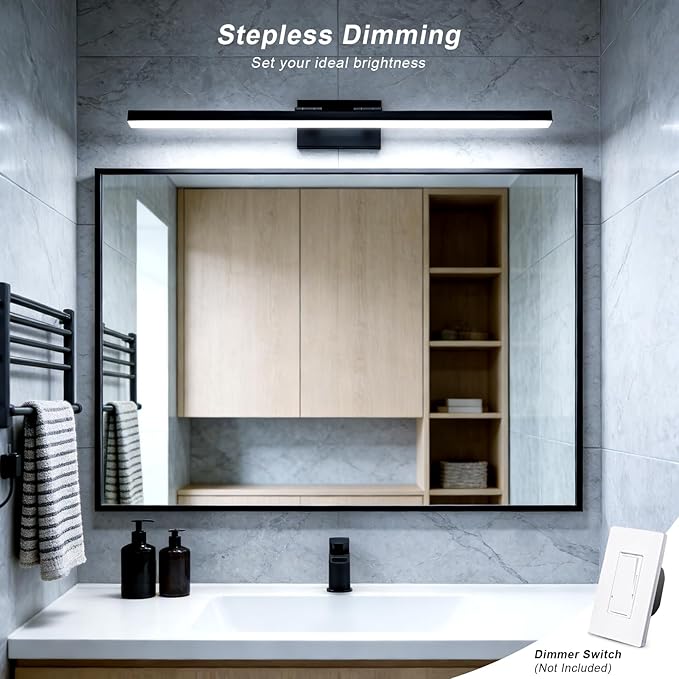IZORRO Modern Bathroom Vanity Light 40 inch, 32W Dimmable Led Bathroom Light - Image 4