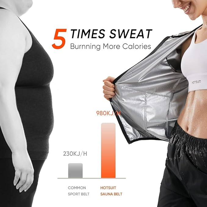 HOTSUIT Sauna Suit Women Machine Washable Sweat Sauna Jacket Pants Anti Rip - Image 5