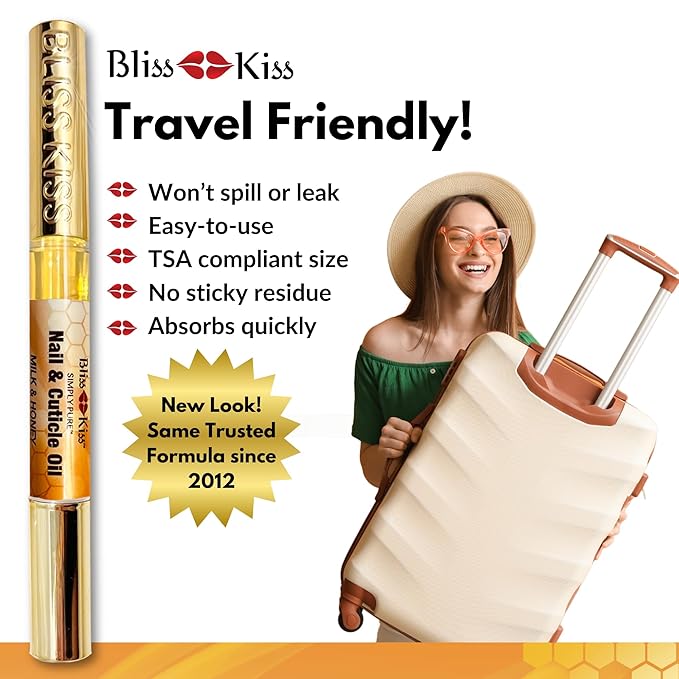 Bliss Kiss | 1 Milk & Honey | Nail Oil Cuticle Pen w/Vitamin E & Jojoba⏤Nail - Image 8