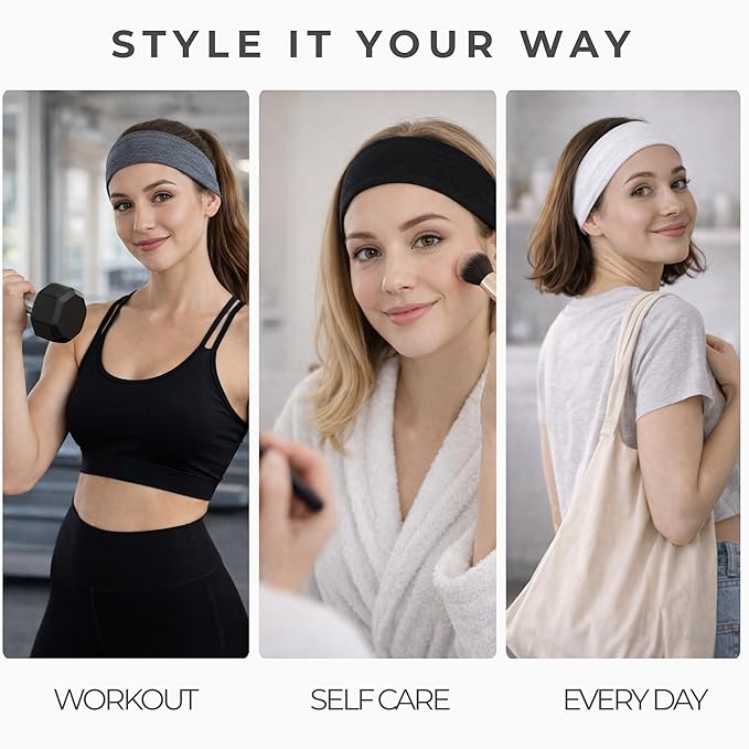 Styla Hair Headbands for Women Stretch Fashion Head Bands 10 Pack Non-Slip Head - Image 4