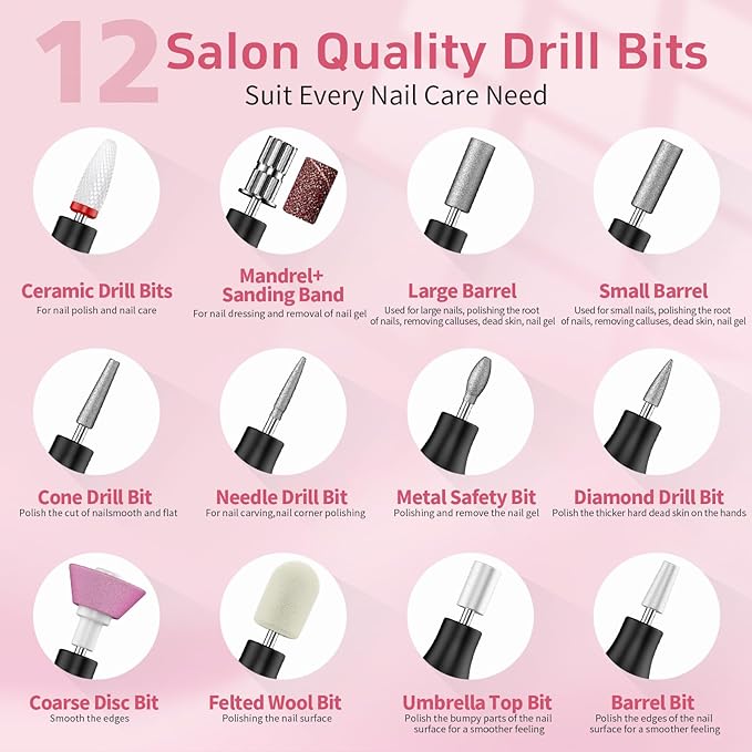 Cordless Nail Drill Electric File - Image 4