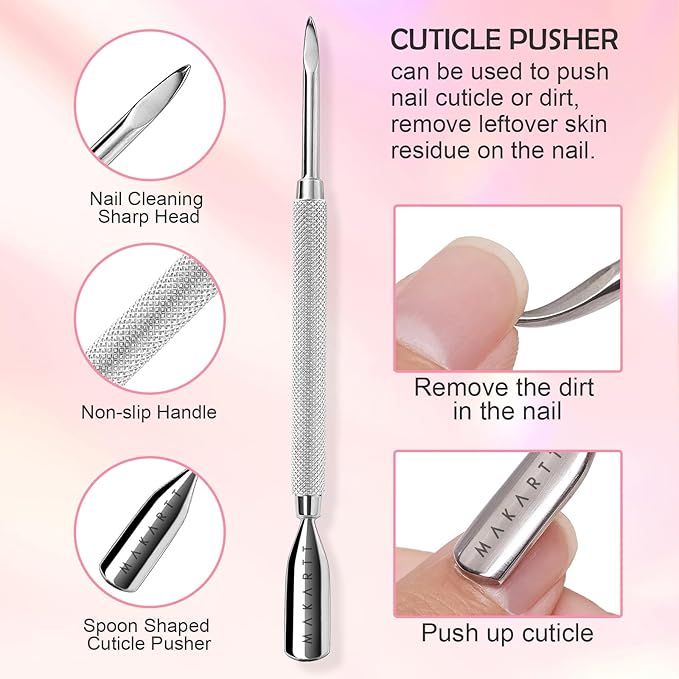 Makartt Cuticle Trimmer with Cuticle Pusher - Image 3