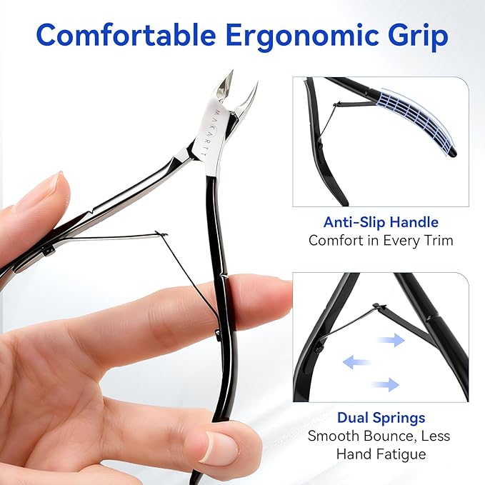 Makartt Cuticle Nipper - 7mm Full Jaw Stainless Steel Professional Cuticle - Image 4