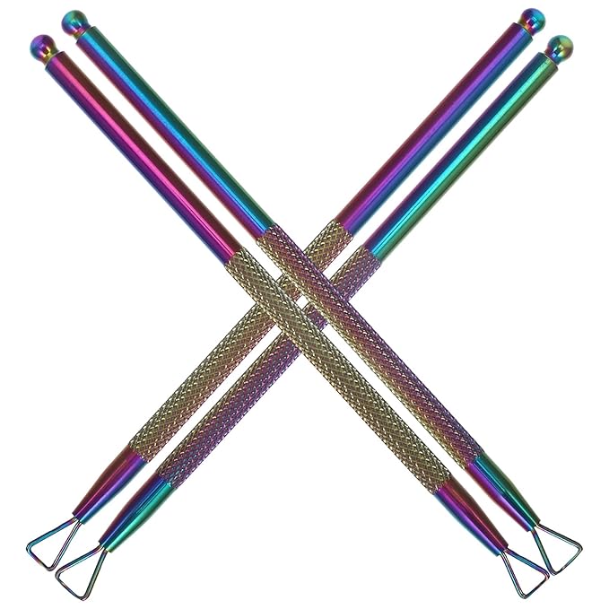 Beavorty Nail Cuticle Pusher 4pcs Stainless Steel Cuticle Peeler Triangle by Beavorty