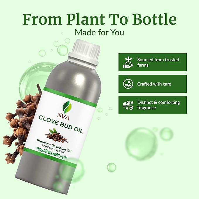 SVA Clove Bud Essential Oil – 32 Fl Oz – 100% Natural Clove Bud Oil - Image 4
