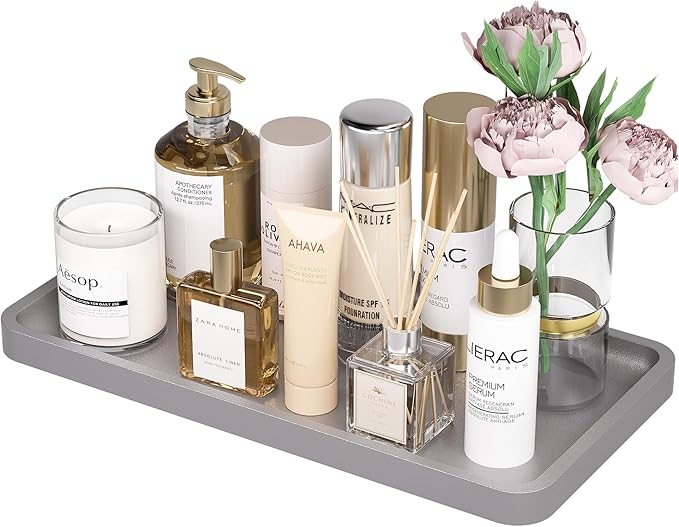 Weenson Bathroom Vanity Tray for Perfume Makeup Jewelry Decor Candle, Bamboo by Weenson