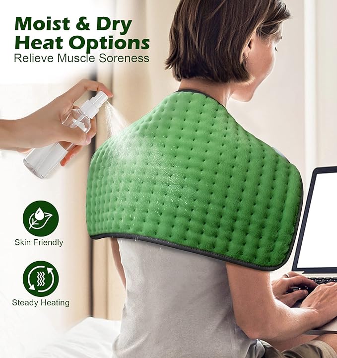 Heating pad for Back Pain Relief, Heating Pads for Neck, Fathers Mothers Day - Image 4