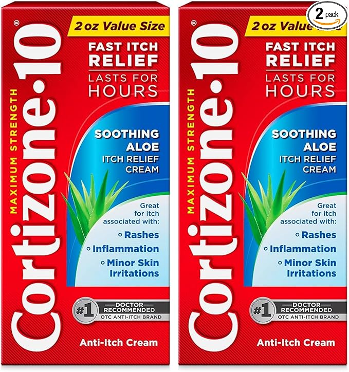 Cortizone-10 Maximum Strength Soothing Aloe Itch Relief Cream, 1% Hydrocortisone by Cortizone10