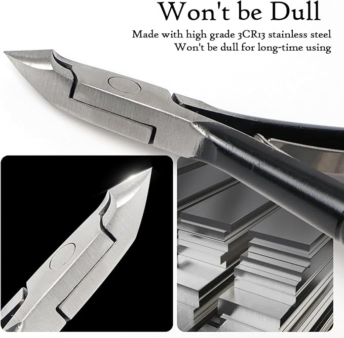 Cuticle Nippers Kit: Precision Coated Stainless Steel Cuticle Trimmer Remover - Image 4