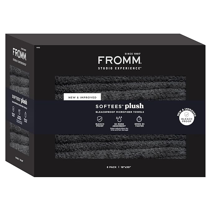 Fromm Softees Plush Bleachproof Microfiber Hair Towel by Fromm