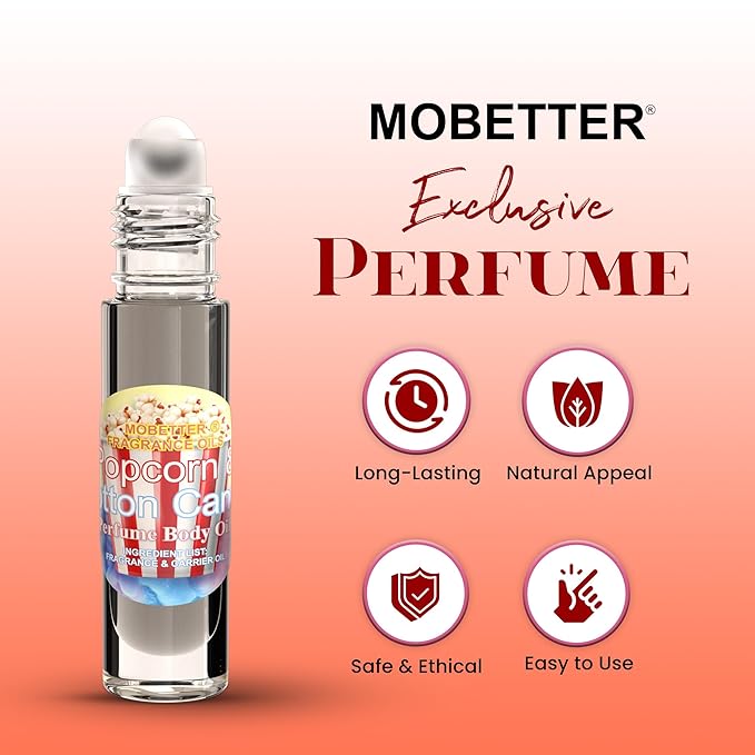 MOBETTER FRAGRANCE OILS Popcorn & Cotton Candy Perfume Body Oil - Image 2