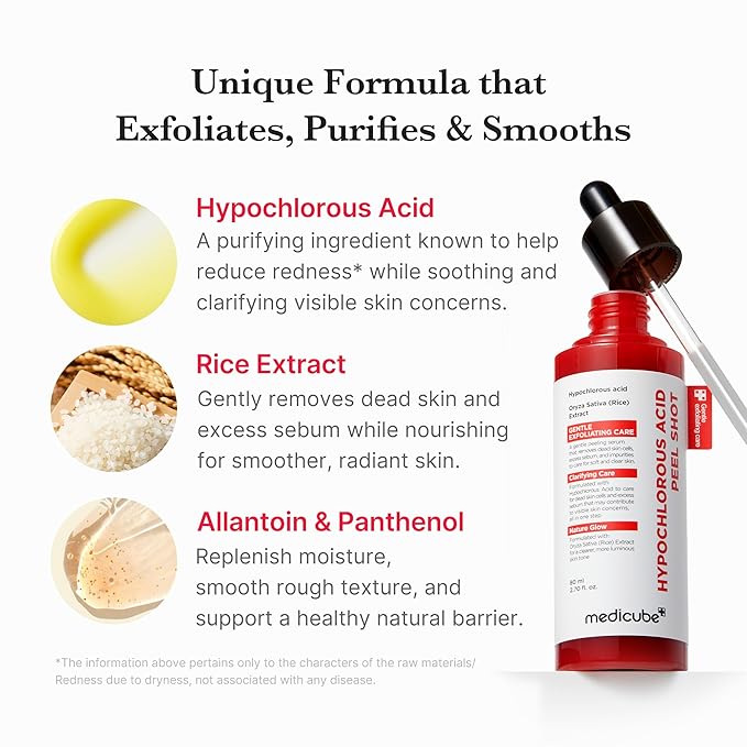 medicube Peel Shot with Hypochlorous Acid | Gentle Exfoliating Serum - Image 3