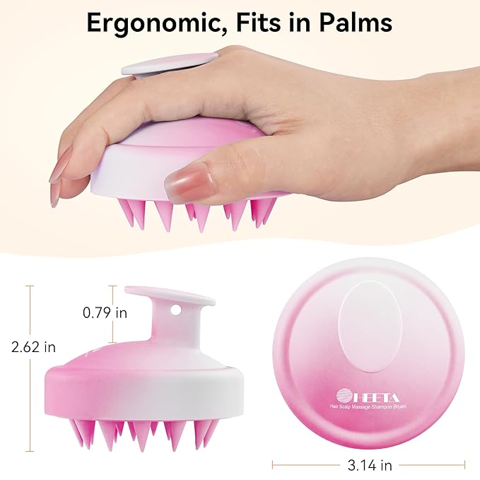 HEETA Scalp Massager Hair Growth, Soft Silicone Scalp Scrubber Shampoo Brush - Image 7