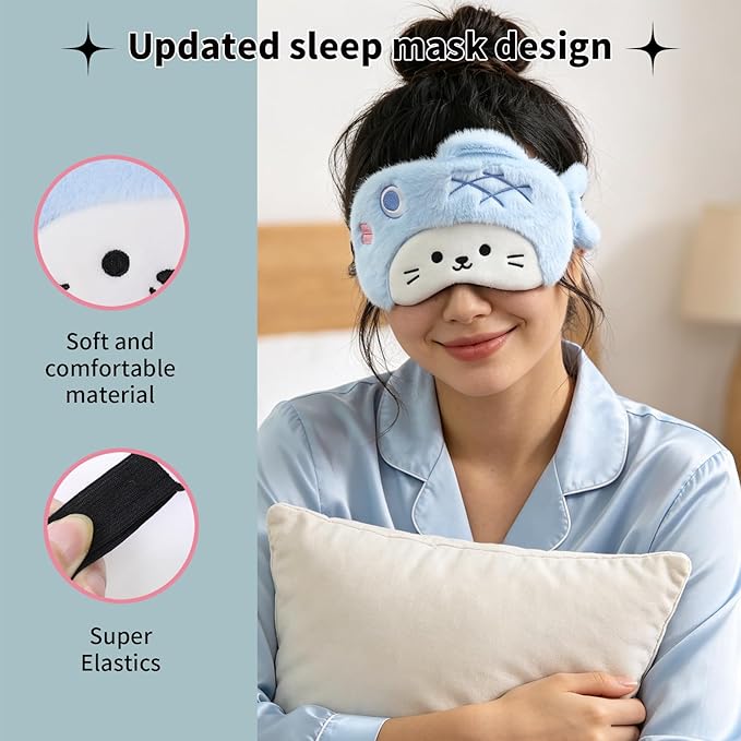 PERFECTSIGHT Sleep Eye Masks, Cute Sleep Eye Cover Lightweight Adjustable - Image 4