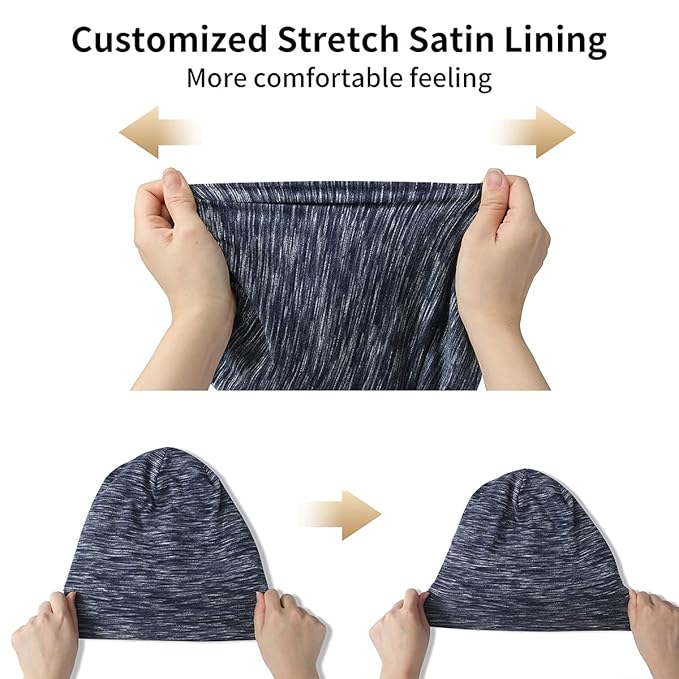 Satin Bonnet Silk Lined Sleep Cap- Adjustable Hair Cover - Image 5