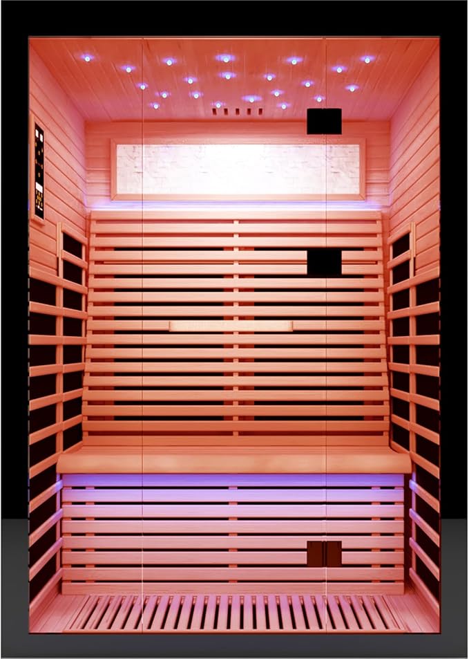 OUTEXER Sauna for 2 Person Far Infrared Saunas 2100W 120V Room Home Canadian by OUTEXER