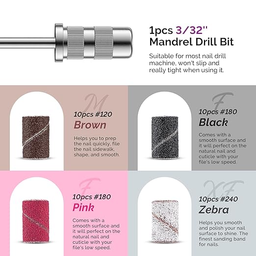 MelodySusie Nail Drill Bits, Nail Gel Polish Remover Tool - Image 5