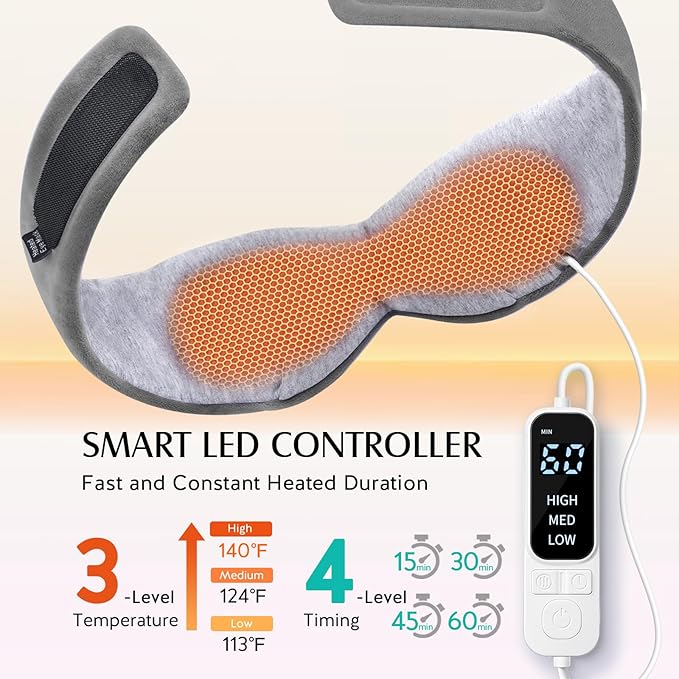 YFONG Heated Eye Mask, Warm Eye Compress Mask - Image 3