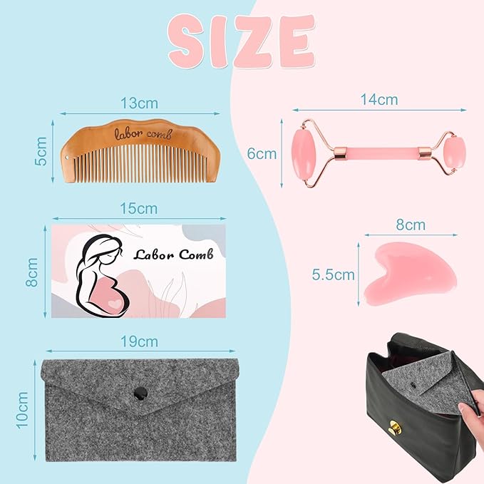 Birthing Comb for Labor Pain and Gua Sha Facial Tools, Post Partum/Home - Image 2