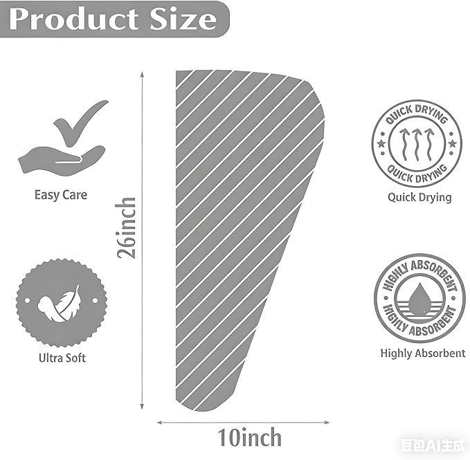 3 Pack Microfiber Hair Towel Wrap - Image 2