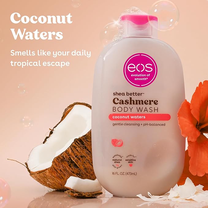 eos Cashmere Body Wash – Coconut Waters, Moisturizing Body Wash, Creamy Gel - Image 2