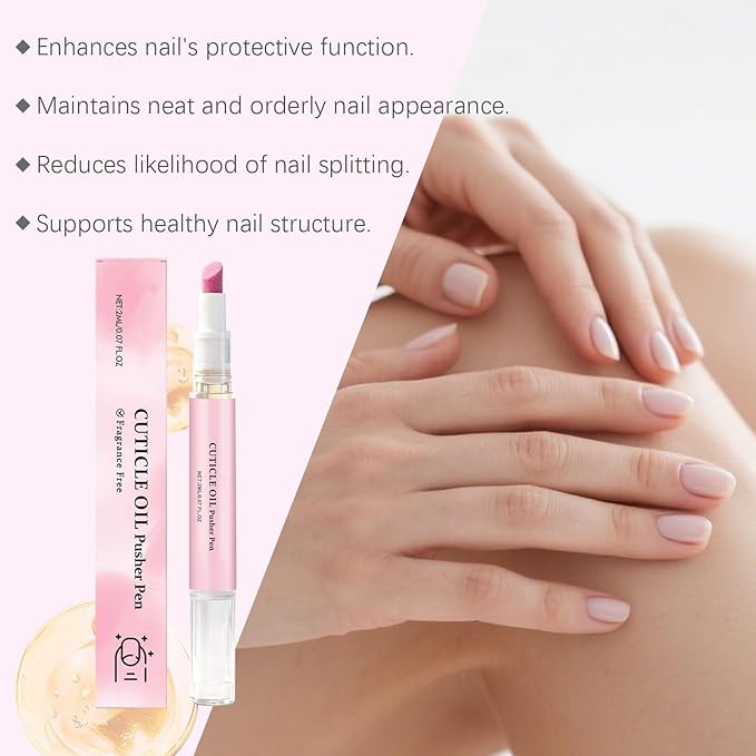 2-in-1 Cuticle Oil Pusher Pen, Professional Cuticle Pusher Oil Pen, Reusable - Image 5