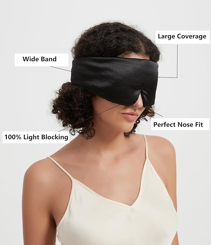 Mulberry Silk Sleeping Eye Mask, ALASKA BEAR Wraparound Style Comfort Ear Muff - Image 5