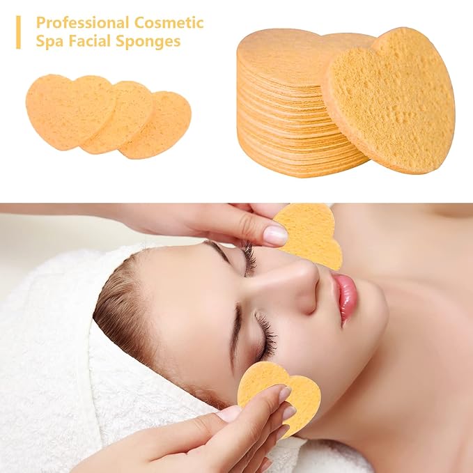 50-Count Facial Sponges Compressed, 100% Natural Cellulose Face Sponge - Image 5