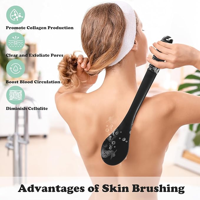 17-Inch Back Scrubber for Shower, Anti-Slip Exfoliating Body Brush for Bath - Image 5