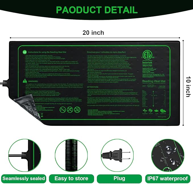 Upgrade Version 2PK Seedling Heat Mat - Image 2