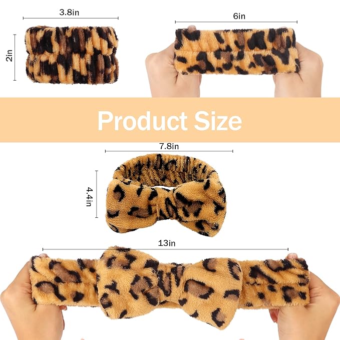 CIEHER 12 PCS Makeup Headband for Women Wrist Washband Scrunchies Cuffs for - Image 4
