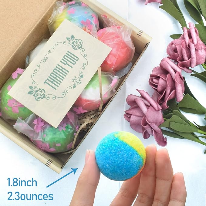 INTEYE Organic Bath Bombs Gift Set, 24 Handmade Fizzies Rich in Essential Oil - Image 6