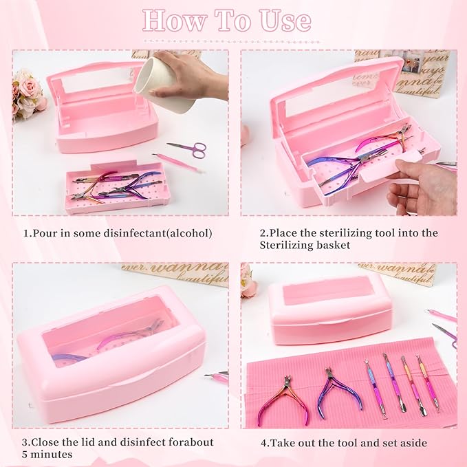 Nail Tool Sterilizer Box, Plastic Sterilizing Tray, Plastic Clean Sterilizing - Image 7