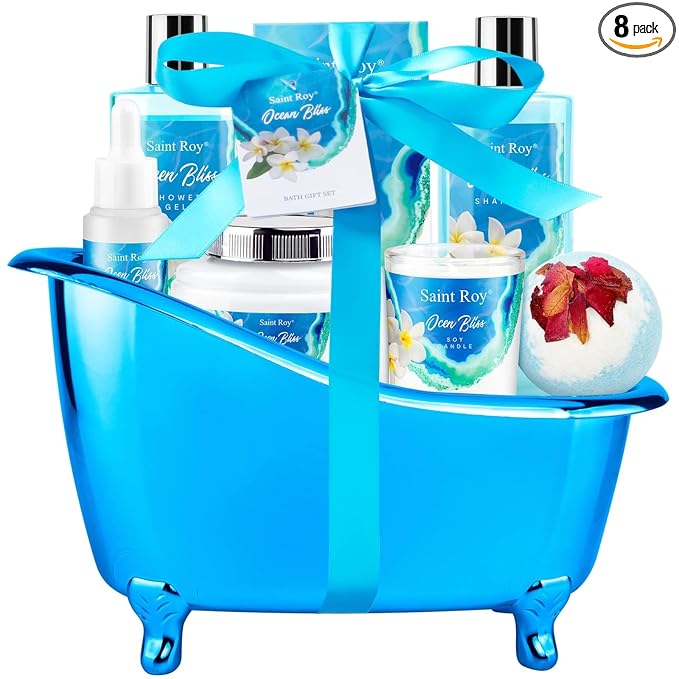 Mothers Day Gifts for Women Bath & Body Gift Set, Bath Basket Spa kit Gifts for by SaintRoy