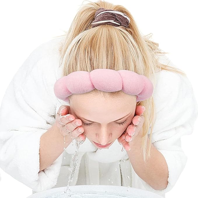 Zkptops Spa Headband for Washing Face Wristband Sponge Makeup Skincare Headband - Image 9