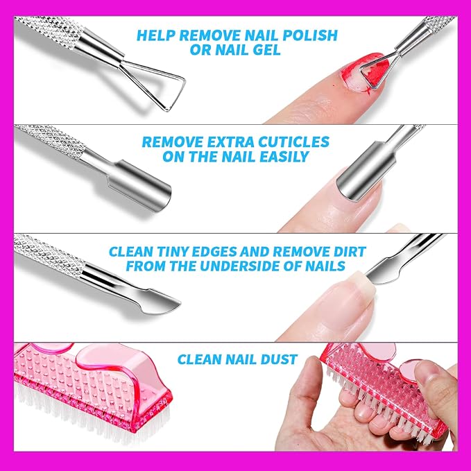 FANDAME Gel Nail Polish Remover Tools Kit, 100ml Nail Polish Remover Bottle - Image 4