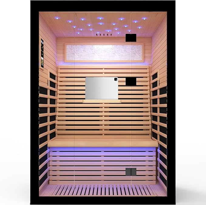 OUTEXER 2 Person Infrared Sauna Room Far Infrared Saunas Home Canadian Hemlock by OUTEXER