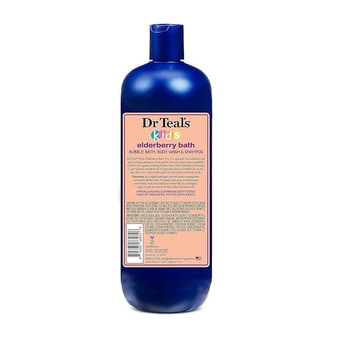 Dr Teal's Kids 3-in-1 Elderberry Bath: Bubble Bath, Body Wash & Shampoo - Image 15