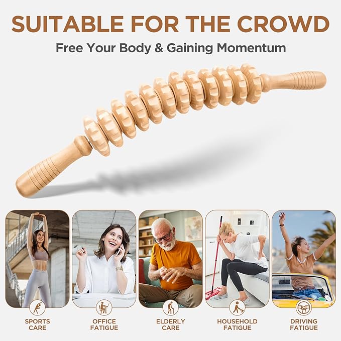 Wooden Cellulite Massage Roller - Image 5