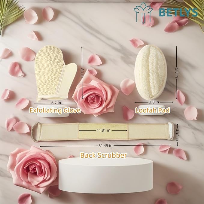 Natural Loofah Sponge Exfoliating Body Scrubber, Loofa Back Scrubber - Image 6