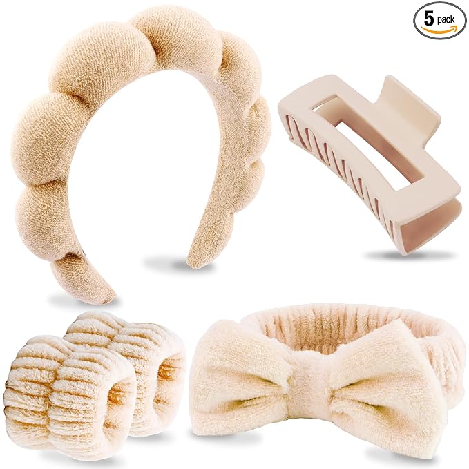 VELSCRUN Spa Headbands for Wash Face, Makeup Headband, Facial Skincare Headbands by VELSCRUN