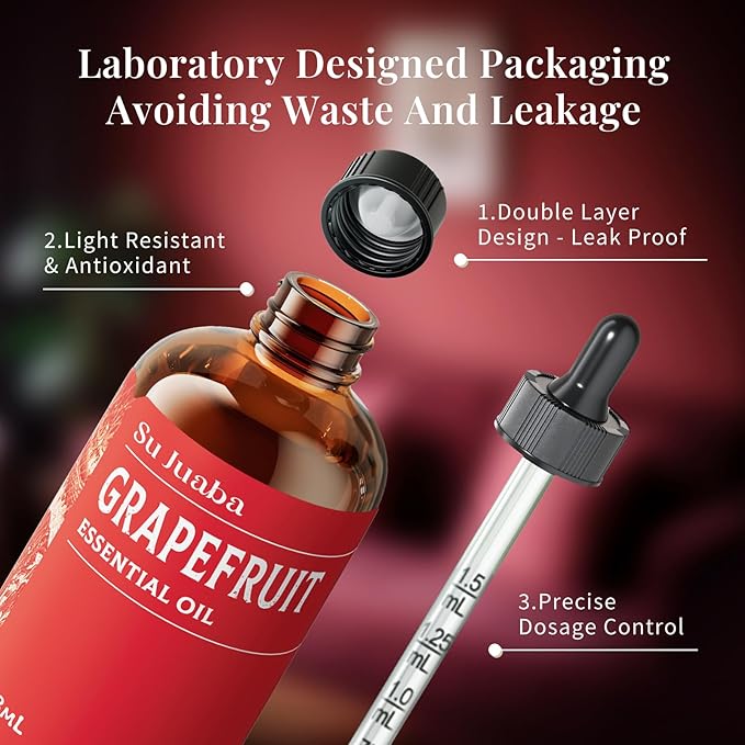 SU JUABA Grapefruit Essential Oil 4 Fl Oz, 100% Pure Natural - Image 7