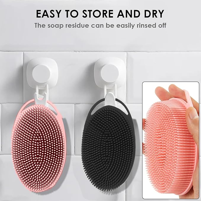 RamPula Silicone Body Scrubber, Silicone Loofah, Quick-Dry Exfoliating Body - Image 4