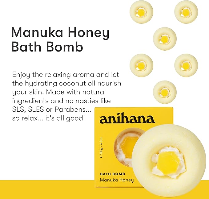 ANIHANA Bath Bomb with Coconut Oil, Paraben Free, Hand-Crafted Luxury Fizzers - Image 2
